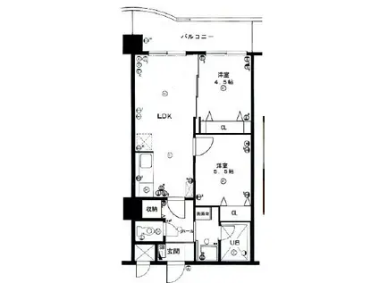 OMマンション東生駒(2LDK/8階)の間取り写真