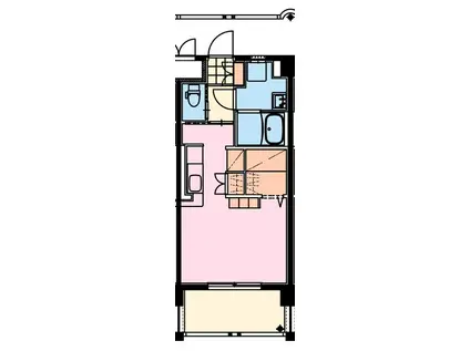 MKマンション(ワンルーム/2階)の間取り写真