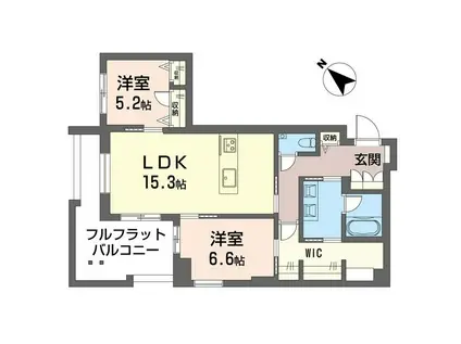 コンフォーザ(2LDK/4階)の間取り写真