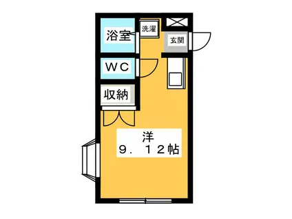 エステートピア幸(ワンルーム/1階)の間取り写真