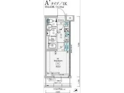 MAXIV横浜青葉(1K/1階)の間取り写真