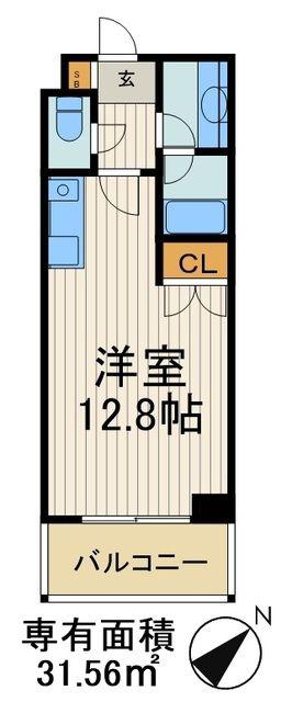 ファミールグラン銀座4丁目オーセンティア(ワンルーム/10階)の間取り写真