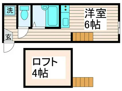 ビバリーヒルズウメジマ(ワンルーム/1階)の間取り写真