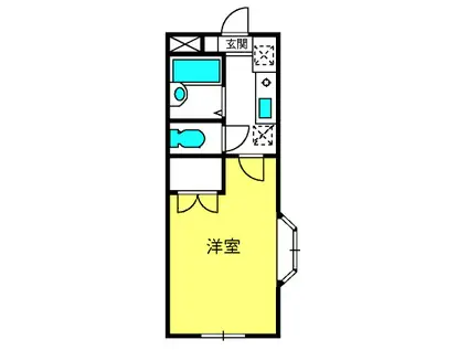 アルバニーフジ弐番館(1K/1階)の間取り写真
