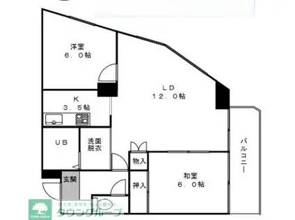パークレジデンス石神井(2LDK/2階)の間取り写真