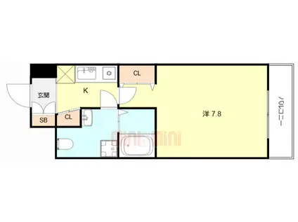 GROOVE御幣島アベニュー(1K/10階)の間取り写真
