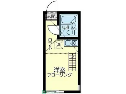 ユナイト片倉町バージニアの杜(ワンルーム/2階)の間取り写真