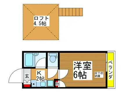 メゾン司志木(1K/1階)の間取り写真