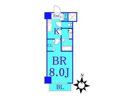 モアイ川崎西口(1K/7階)の間取り写真