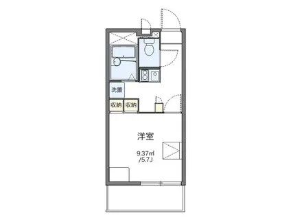 ECHO(1K/3階)の間取り写真