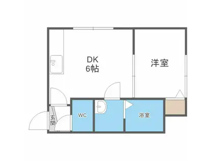 ノース10 ノース10(1DK/2階)の間取り写真