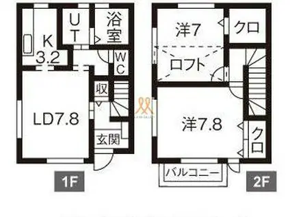 ワンティーハウス弐番館(2LDK/1階)の間取り写真