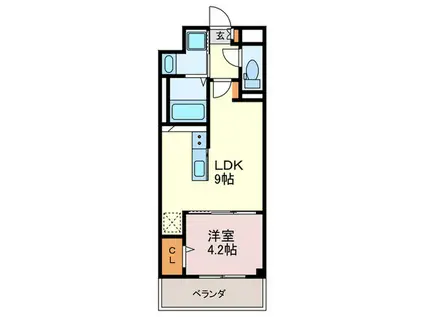 レジデンス23(1LDK/3階)の間取り写真