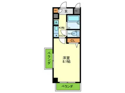 レイディアンス(1K/5階)の間取り写真