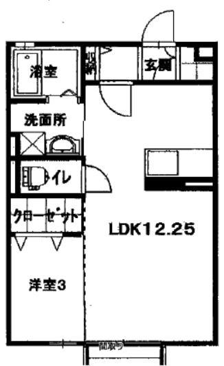鹿島臨海鉄道 大洗駅 徒歩27分 2階建 築20年(1LDK/1階)の間取り写真