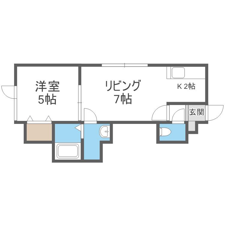 シュエット(1LDK/3階)の間取り写真