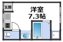 URBAN COURT TNNOJI(ワンルーム/2階)の間取り写真
