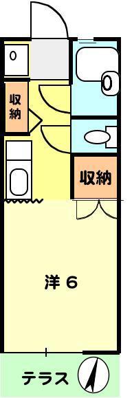 T-NET 清水コーポII(1K/1階)の間取り写真