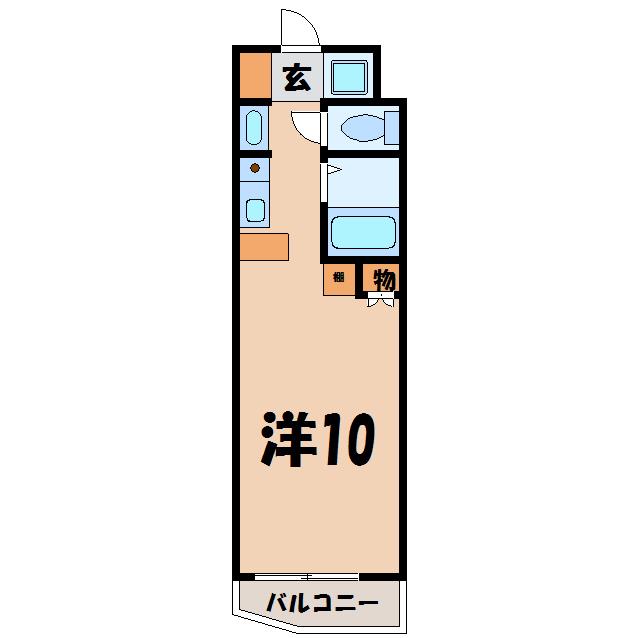 KS TOWER (ワンルーム/6階)の間取り写真