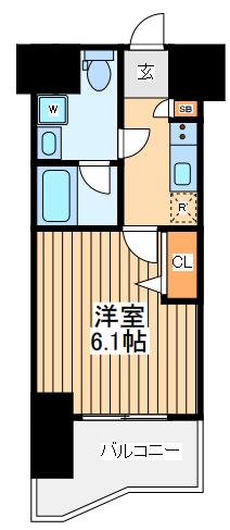 シーフォルムカンナイ2(1K/10階)の間取り写真