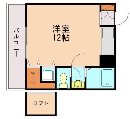 リュミエールII(ワンルーム/2階)の間取り写真