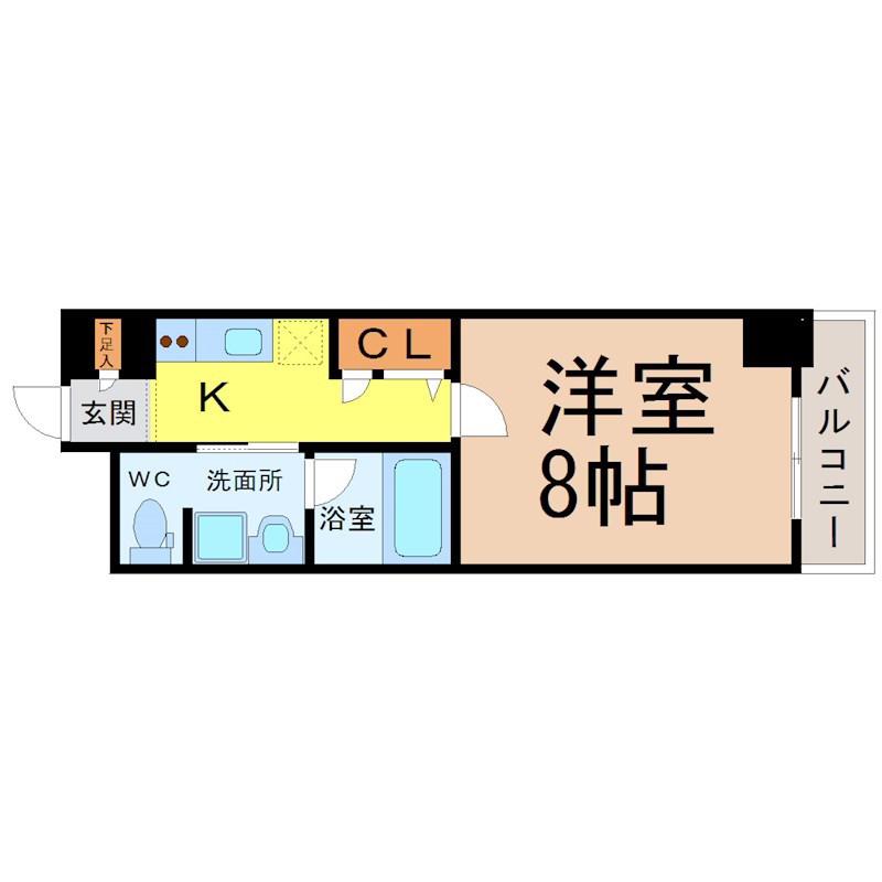 RIDGE大曾根(1K/3階)の間取り写真