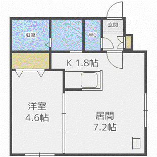 アクセラレイトN30(1LDK/2階)の間取り写真