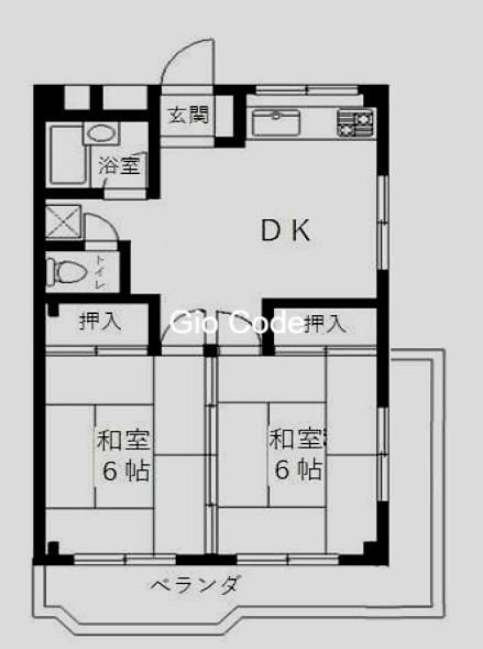 マンションウィンディ(2DK/3階)の間取り写真