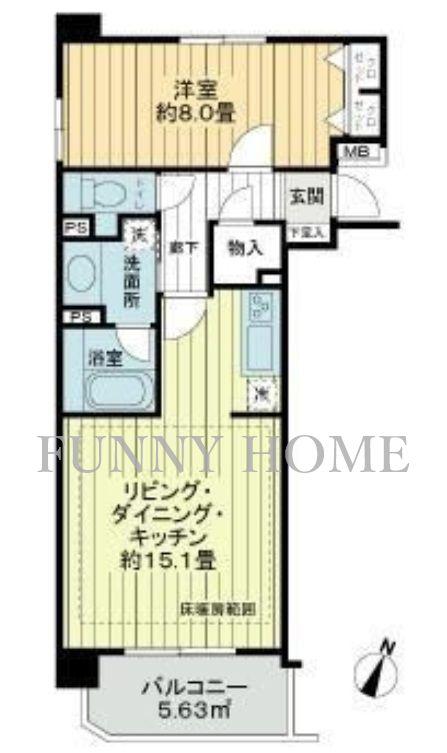 ファミール明大前(1LDK/3階)の間取り写真