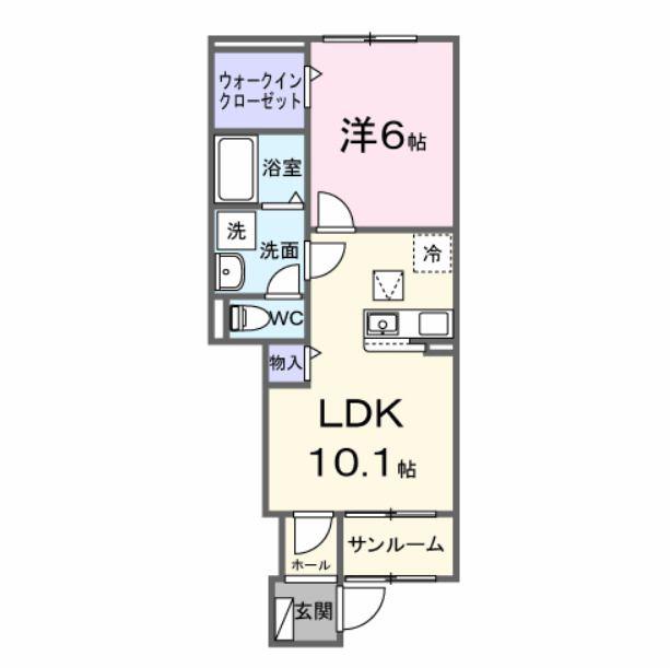 ファビオネスト駒沢(1LDK/1階)の間取り写真