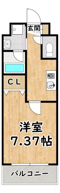 WILLDO塚本(1K/8階)の間取り写真