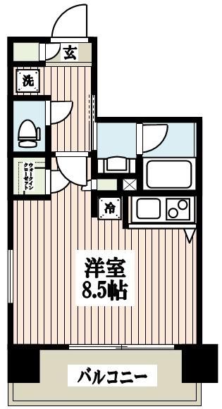 セントラルプレイス新宿御苑前(ワンルーム/12階)の間取り写真