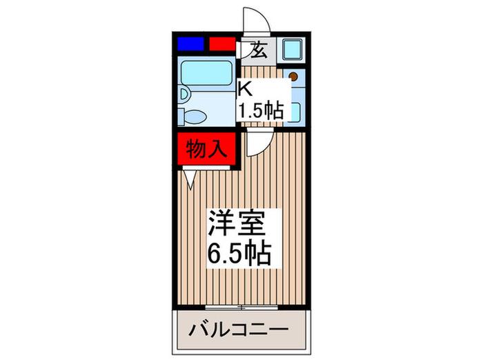 所沢メゾン3号館(1K/2階)の間取り写真