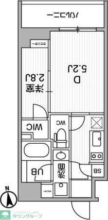 ALTERNA東池袋(2K/5階)の間取り写真