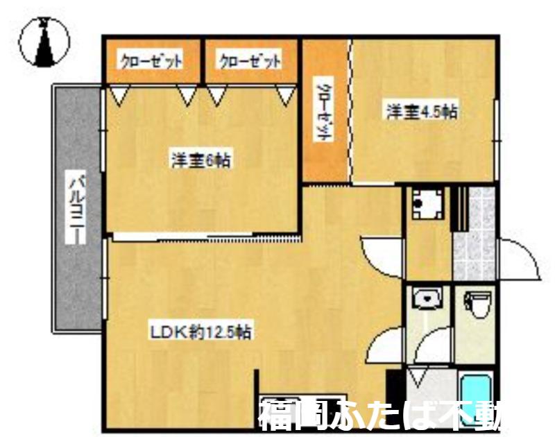 プレジールSUGU(2LDK/1階)の間取り写真
