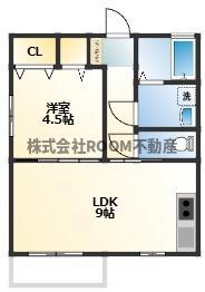 ダンデリオン(1LDK/1階)の間取り写真