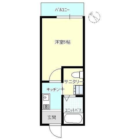 ラフィーネ厚木(1K/3階)の間取り写真