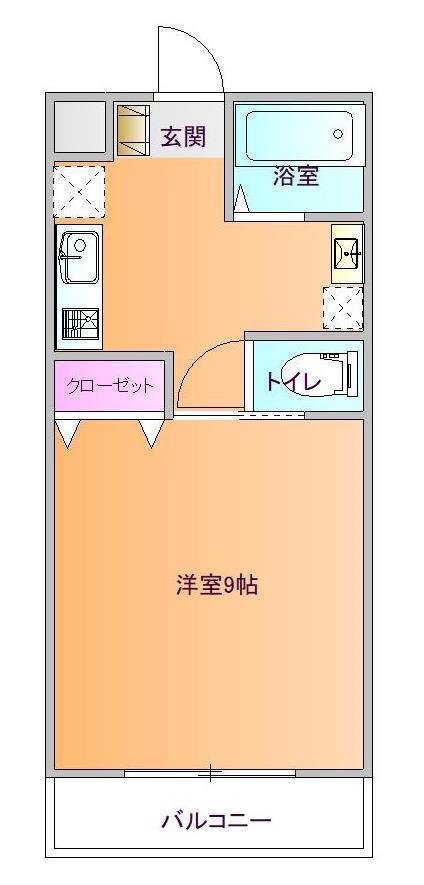 あこやペアシティーII(1K/2階)の間取り写真