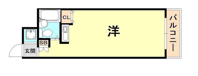 カサコウベ(ワンルーム/5階)の間取り写真