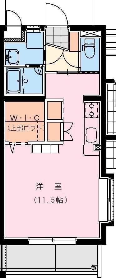 アンシャンテY(ワンルーム/3階)の間取り写真