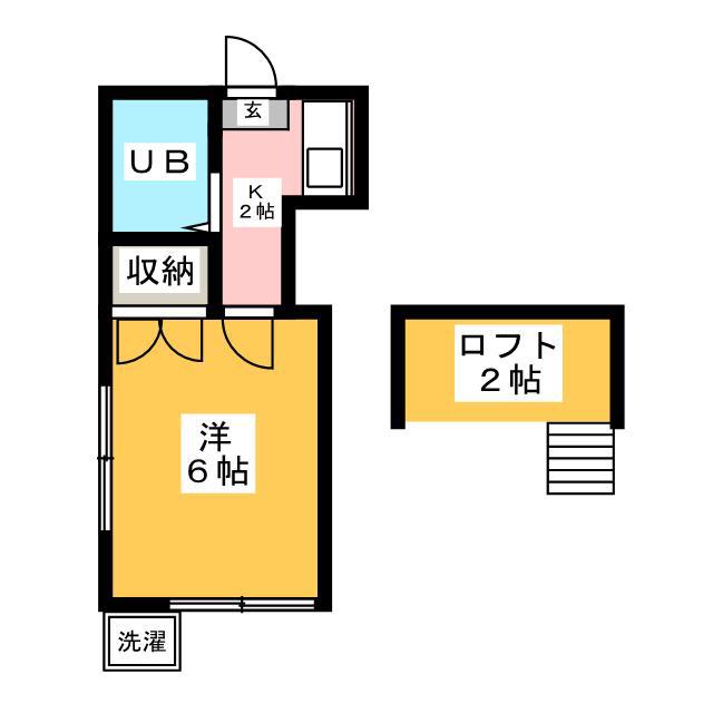 アーク御幸ヶ浜(1K/1階)の間取り写真