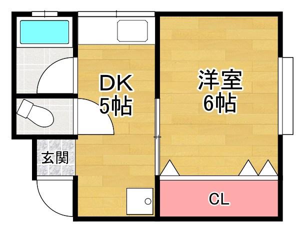 田代マンション(1K/3階)の間取り写真