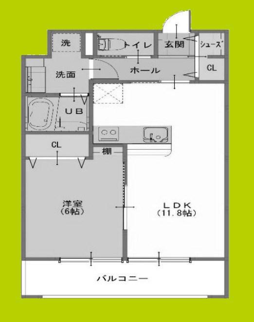 メゾンレヴナ木田町(1LDK/1階)の間取り写真