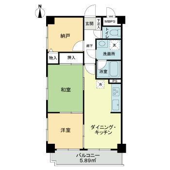 ライオンズマンション新高島平(2SDK/2階)の間取り写真