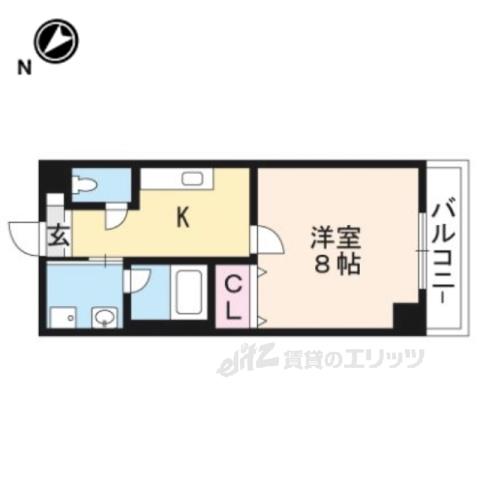 アルテールななのい(1K/2階)の間取り写真