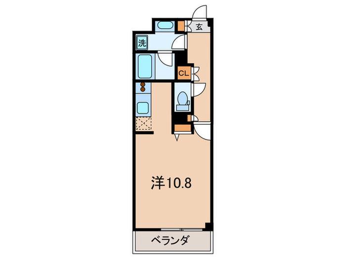 MYRIA RESIDENCE OOKAYAMA(ワンルーム/2階)の間取り写真