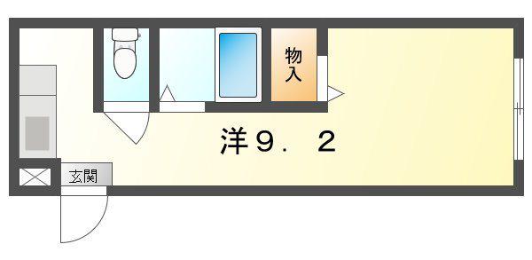 フォレスタトーヨー(ワンルーム/1階)の間取り写真
