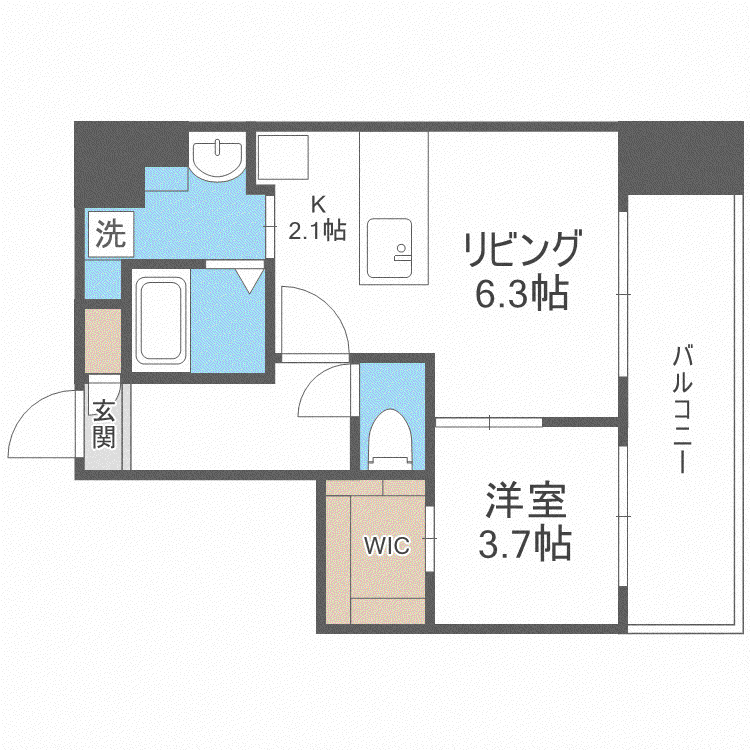 MODENA CENTRO(1LDK/7階)の間取り写真
