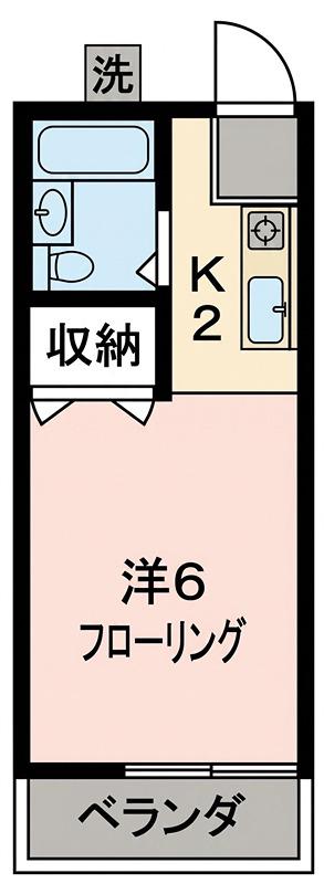 ボヌール参番館(1K/1階)の間取り写真