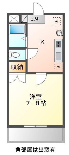 ハイツアイリス(1K/2階)の間取り写真